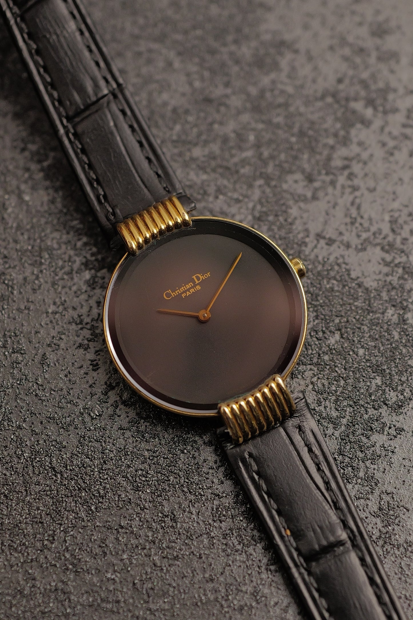 Christian Dior Black-Moon Circa. 1990s Swissmade w/ original buckle