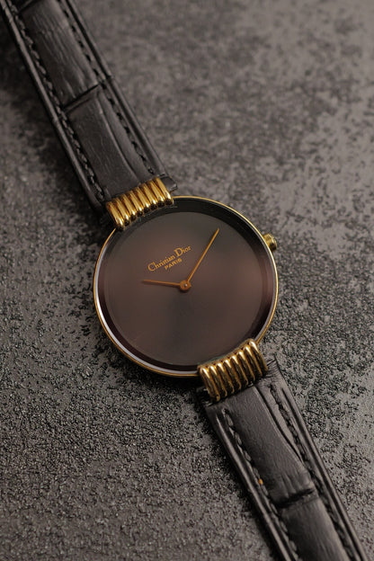 Christian Dior Black-Moon Circa. 1990s Swissmade w/ original buckle