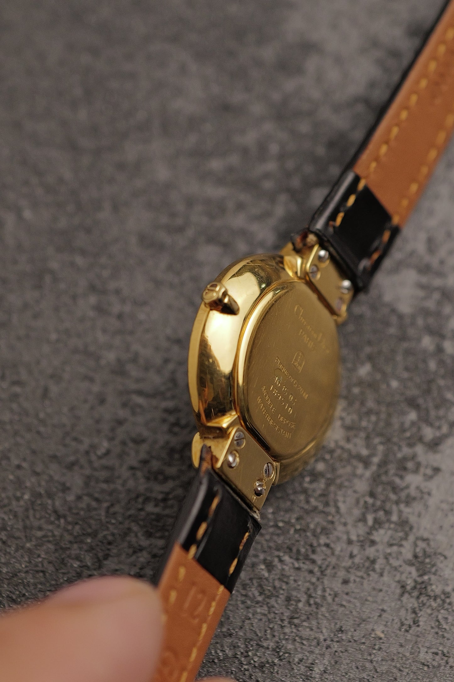 Christian Dior Black-Moon Circa. 1990s Swissmade w/ original buckle