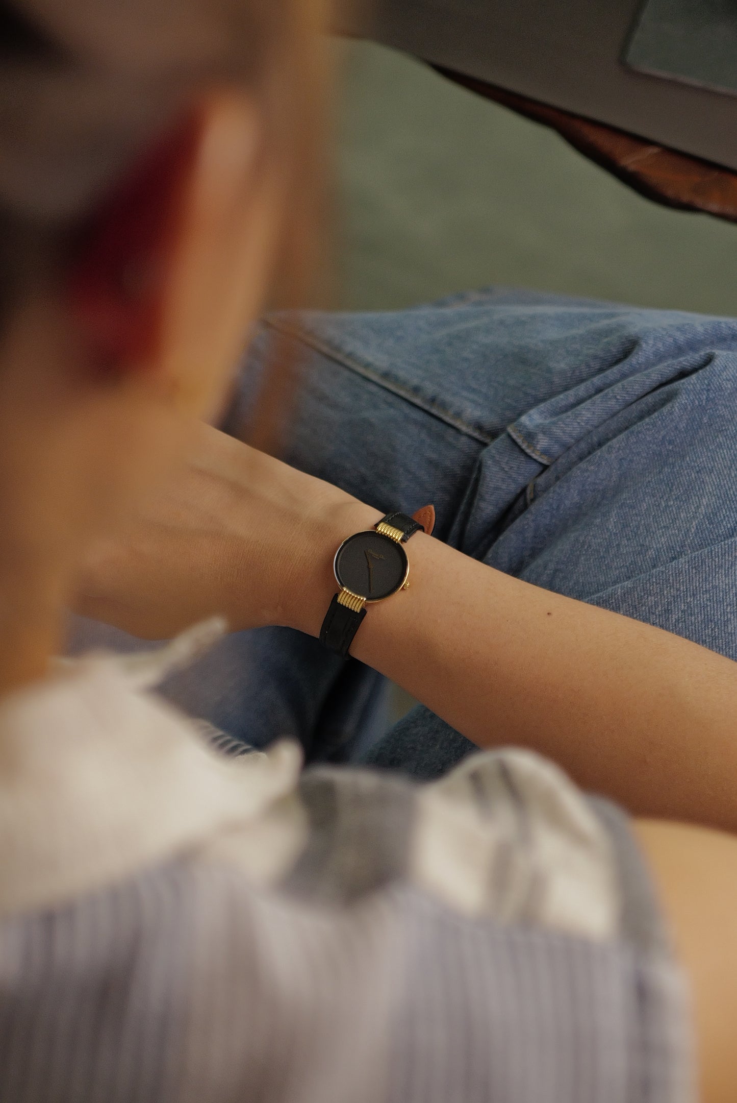 Christian Dior Black-Moon Circa. 1990s Swissmade w/ original buckle