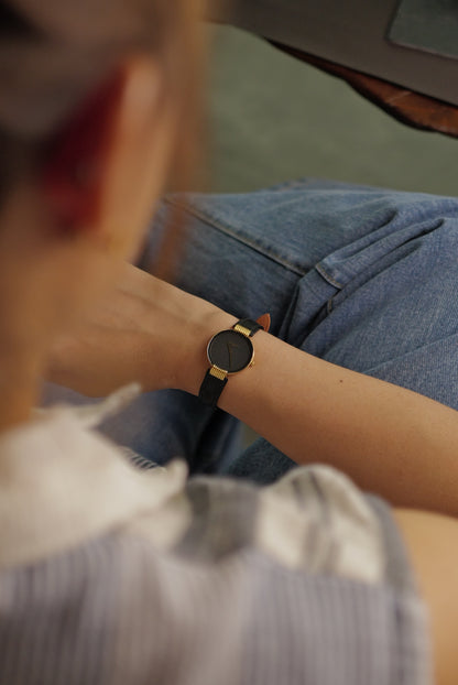 Christian Dior Black-Moon Circa. 1990s Swissmade w/ original buckle