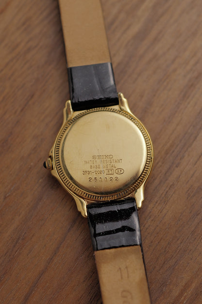 Seiko Exceline Black Turquoise Stone Dial Circa. 1992