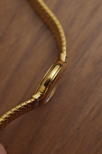 Seiko Exceline Mother of Pearl Oval w/ Diamonds Circa.1991