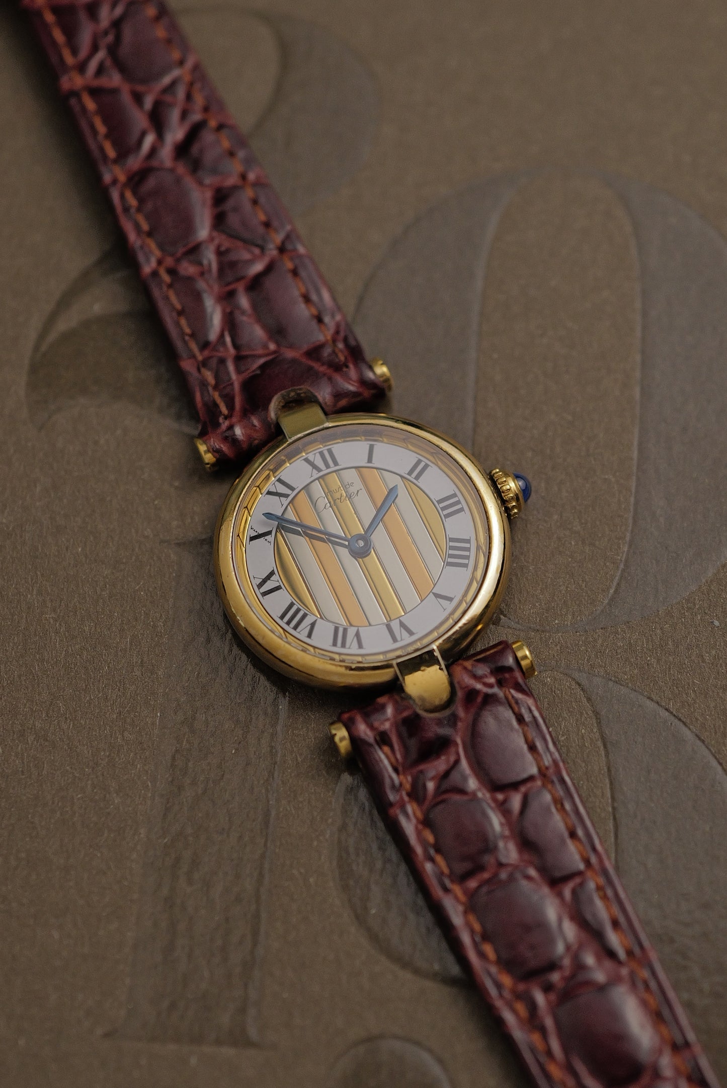 Cartier Vendome "Trio Art-Deco" Lacquer SM Quartz Full set