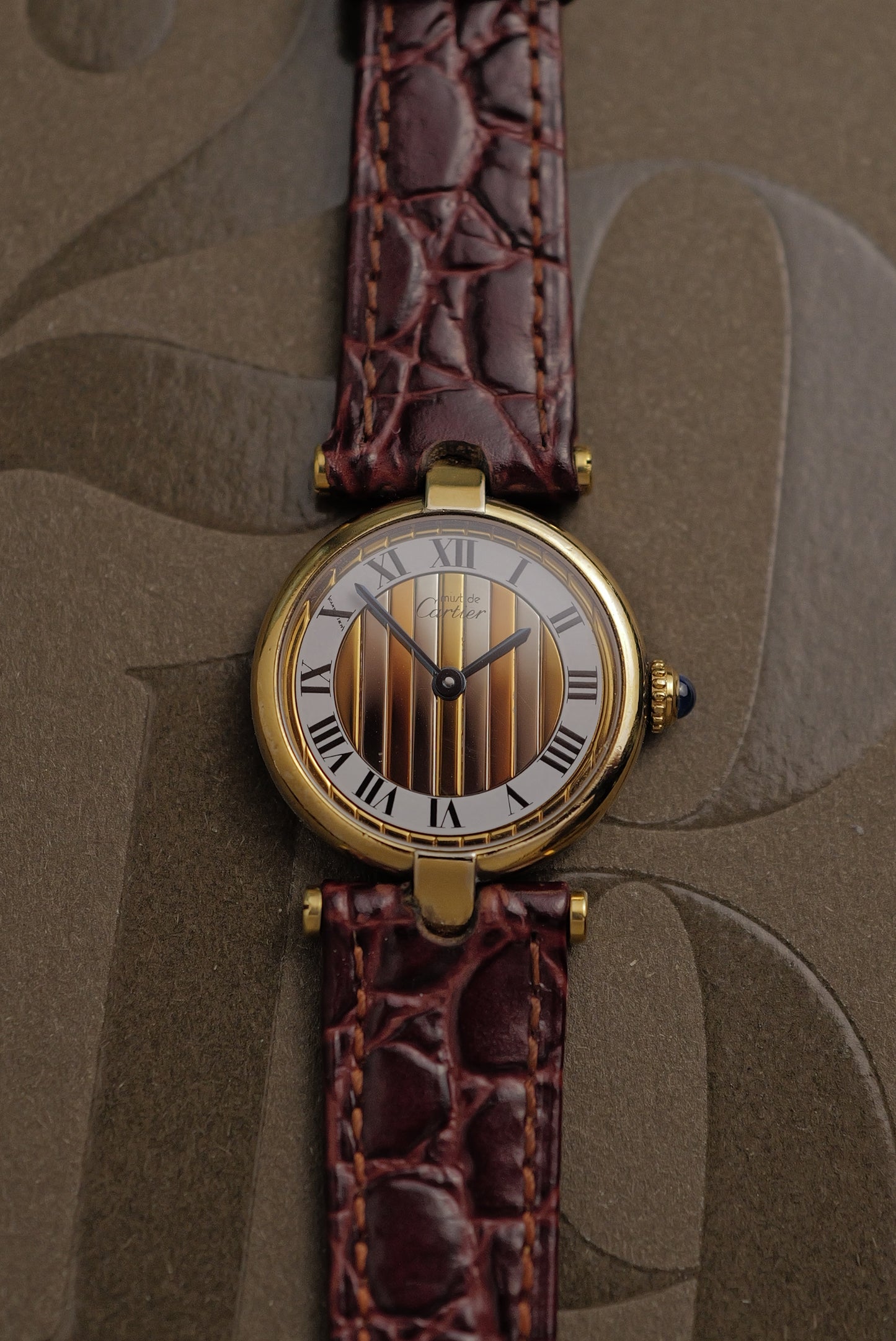 Cartier Vendome "Trio Art-Deco" Lacquer SM Quartz Full set