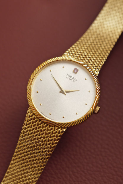 Seiko Quartz "Golden hour" integrated bracelet circa. 1984