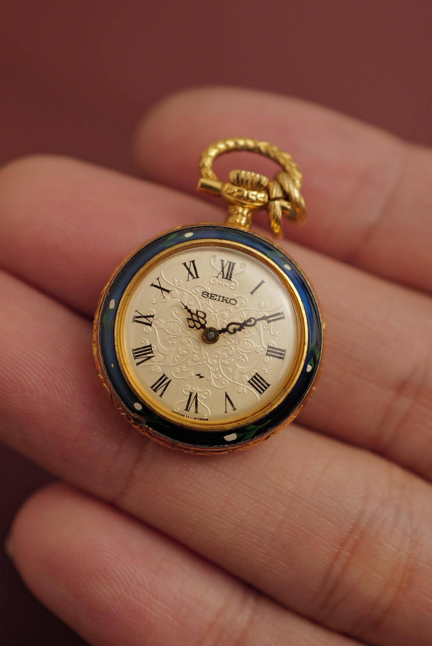 Seiko "Lacquer Bezel" Pendant watch Circa. 1970s