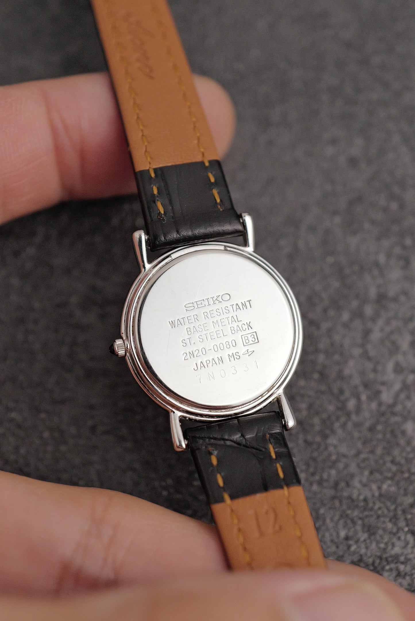 Seiko Exceline Guilloche in steel Circa. 1987