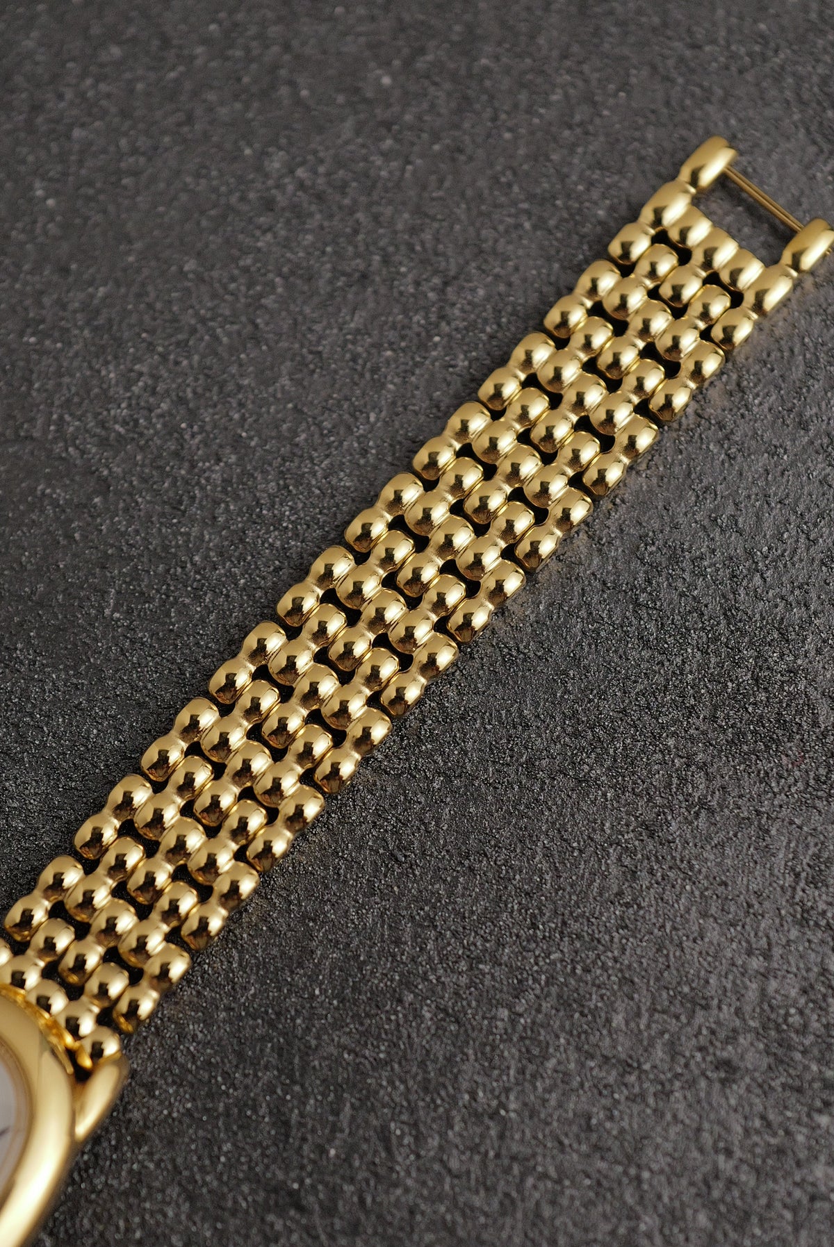 Seiko Ladies "Baignoire" Gold On custom bracelet Circa. 1995