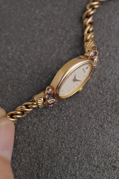 Seiko "Rosevine" in Rosegold Bracelet Circa. 1986 w/ original box