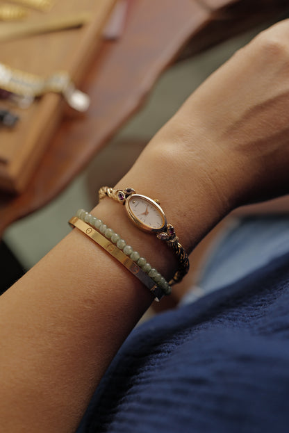 Seiko "Rosevine" in Rosegold Bracelet Circa. 1986 w/ original box