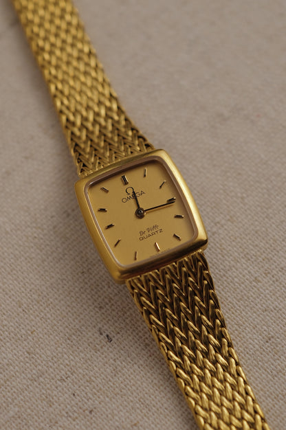 omega de-ville integratred bracelet circa. 1980s