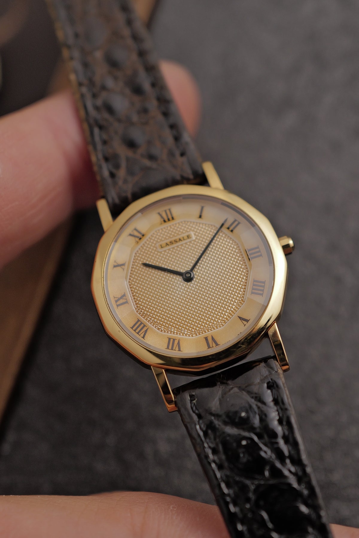 Lassale “Guilloche Hexa” NOS w/ original tag circa. 1989