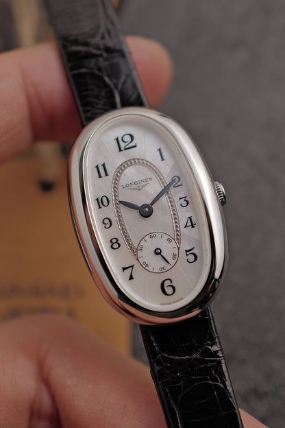 Longines Symphonette “Baignoire” Mother of pearl w/ full box and paper