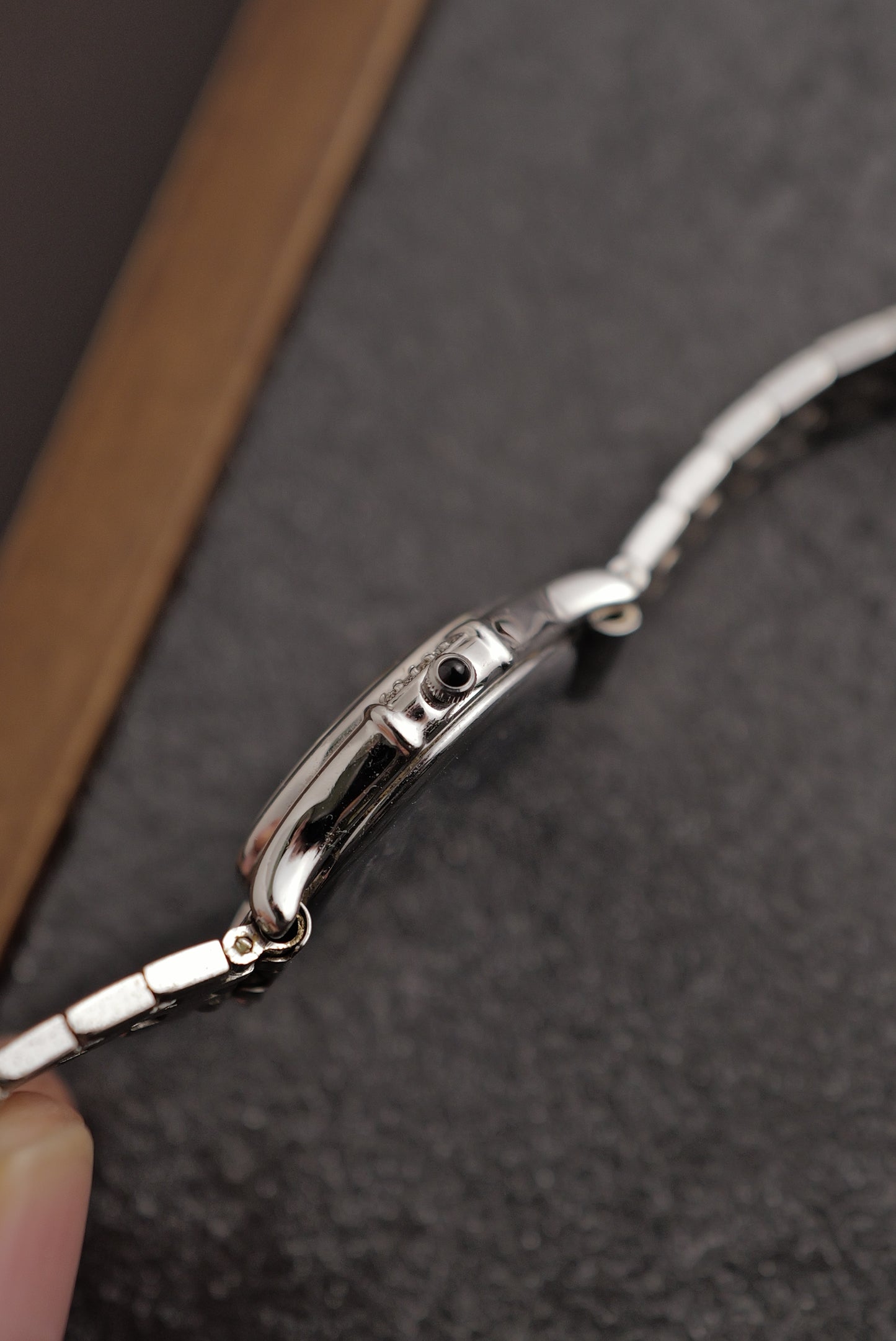 Seiko Exceline Mother of Pearl Diamond Bezel on custom bracelet Circa. 1992