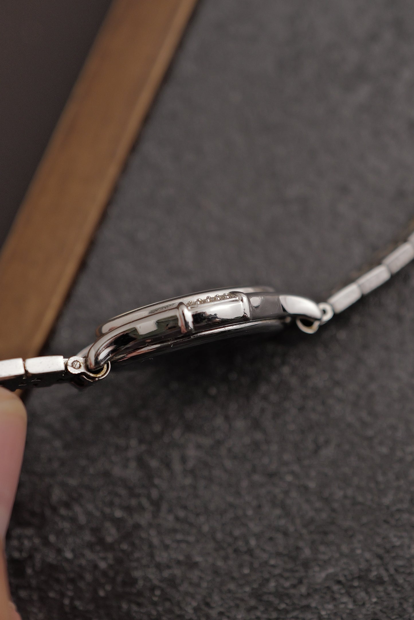 Seiko Exceline Mother of Pearl Diamond Bezel on custom bracelet Circa. 1992