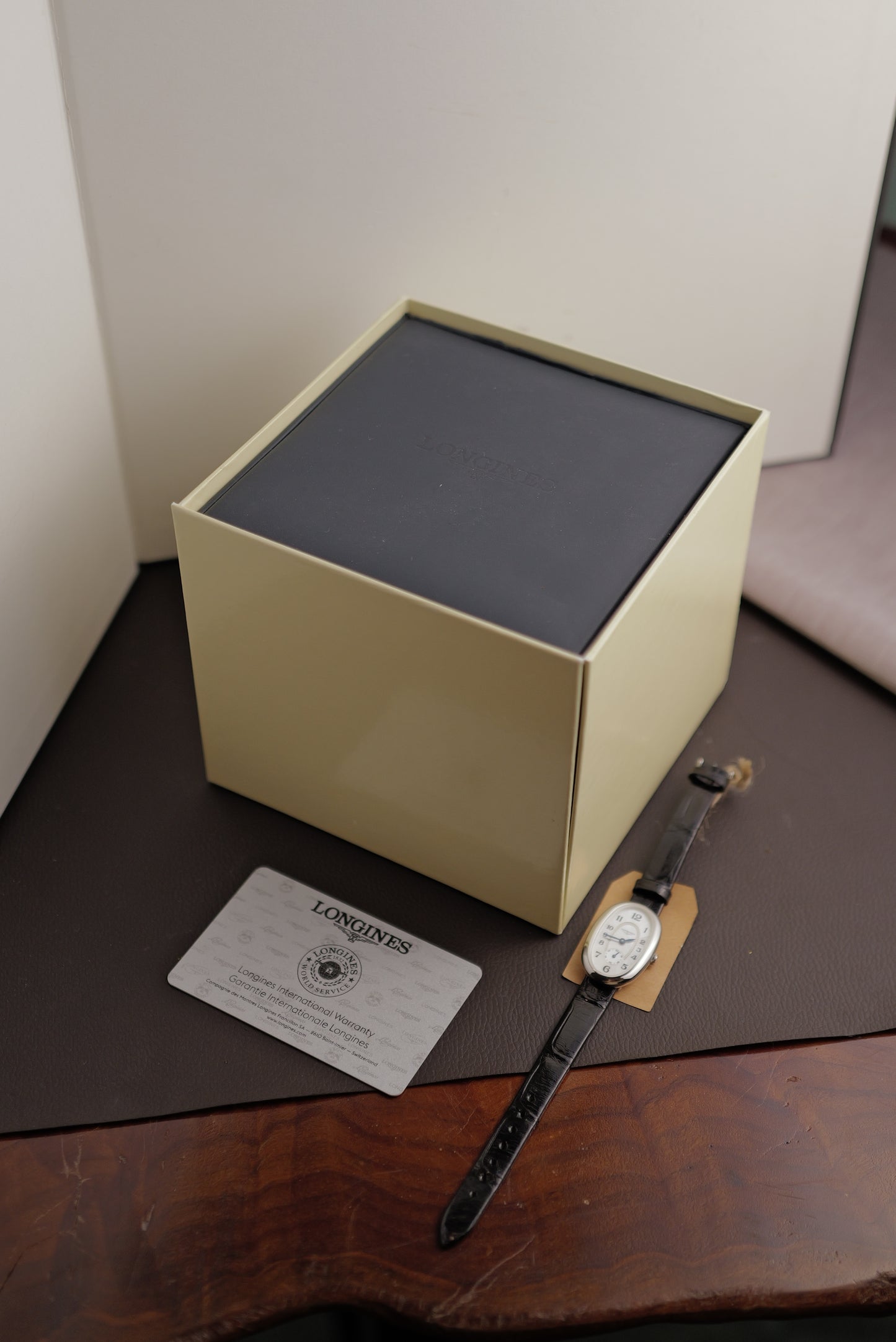 Longines Symphonette “Baignoire” Mother of pearl w/ full box and paper