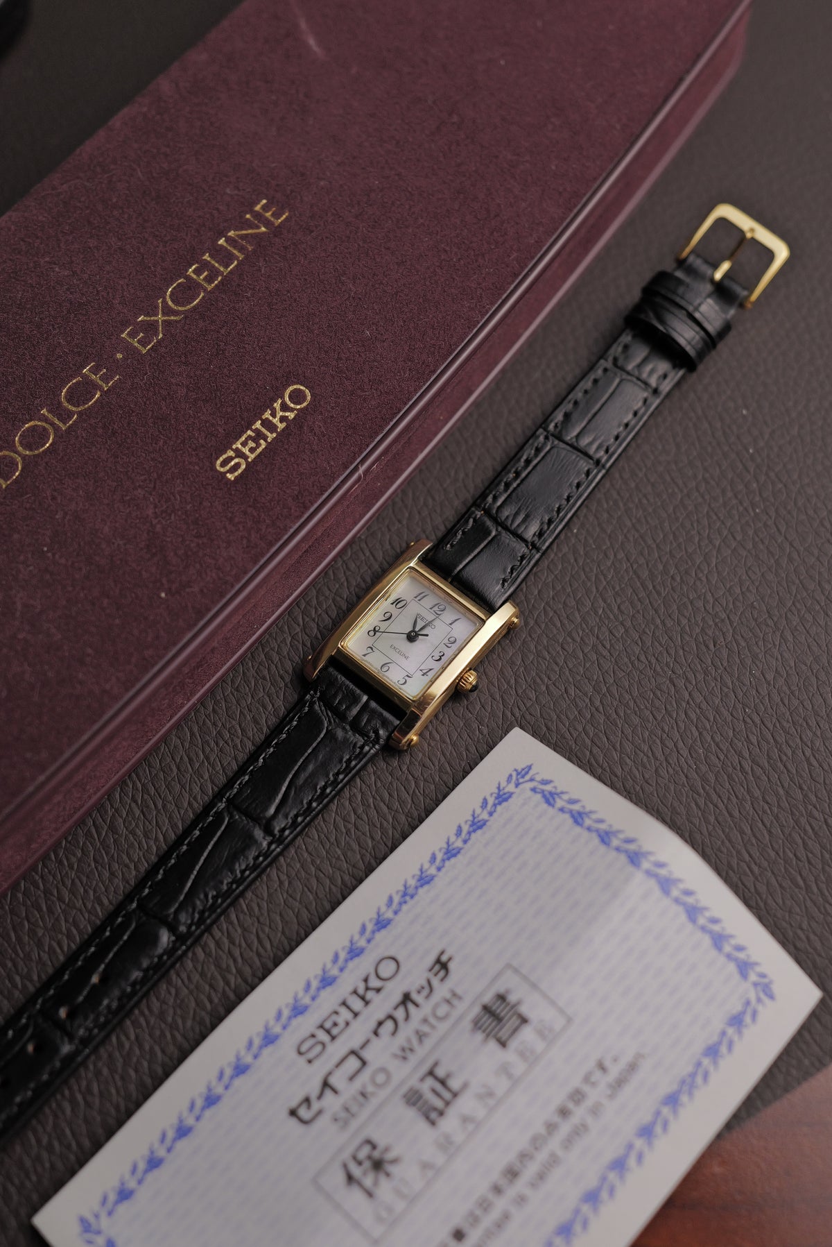 Seiko Exceline "Tank Normale" Mother of Pearl Circa. 1995