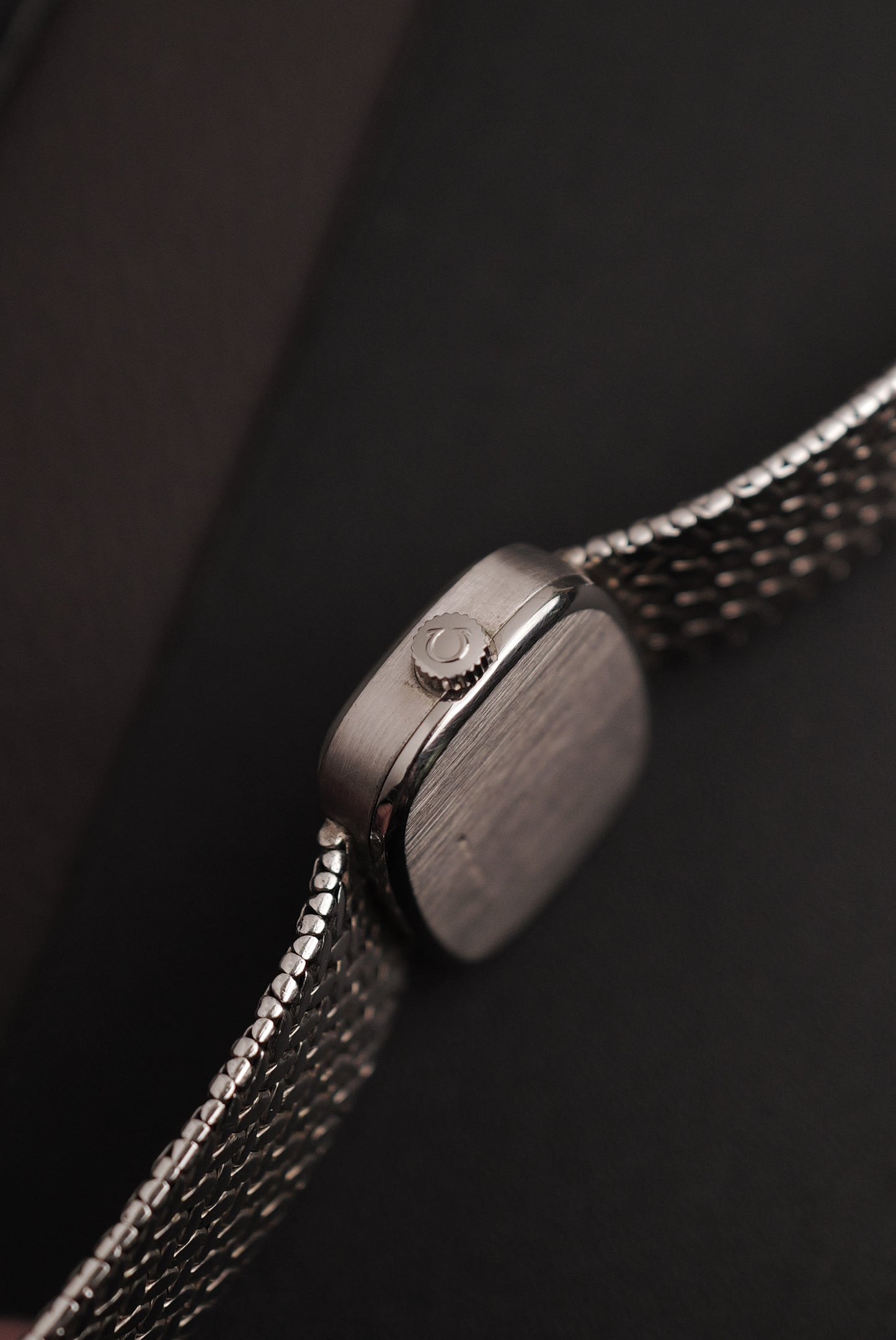 Omega Geneve "TV" on integrated custom bracelet circa. 1970s