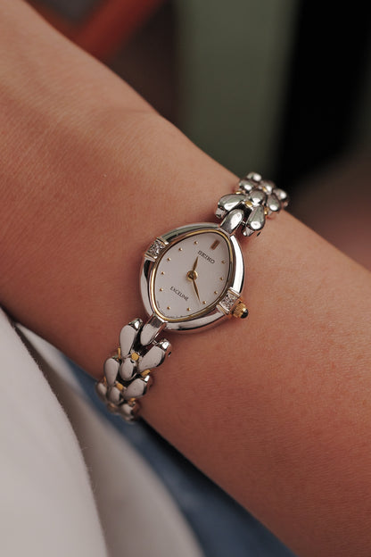 Seiko Exceline Mother of Pearl dial Tear-drop Circa 1993