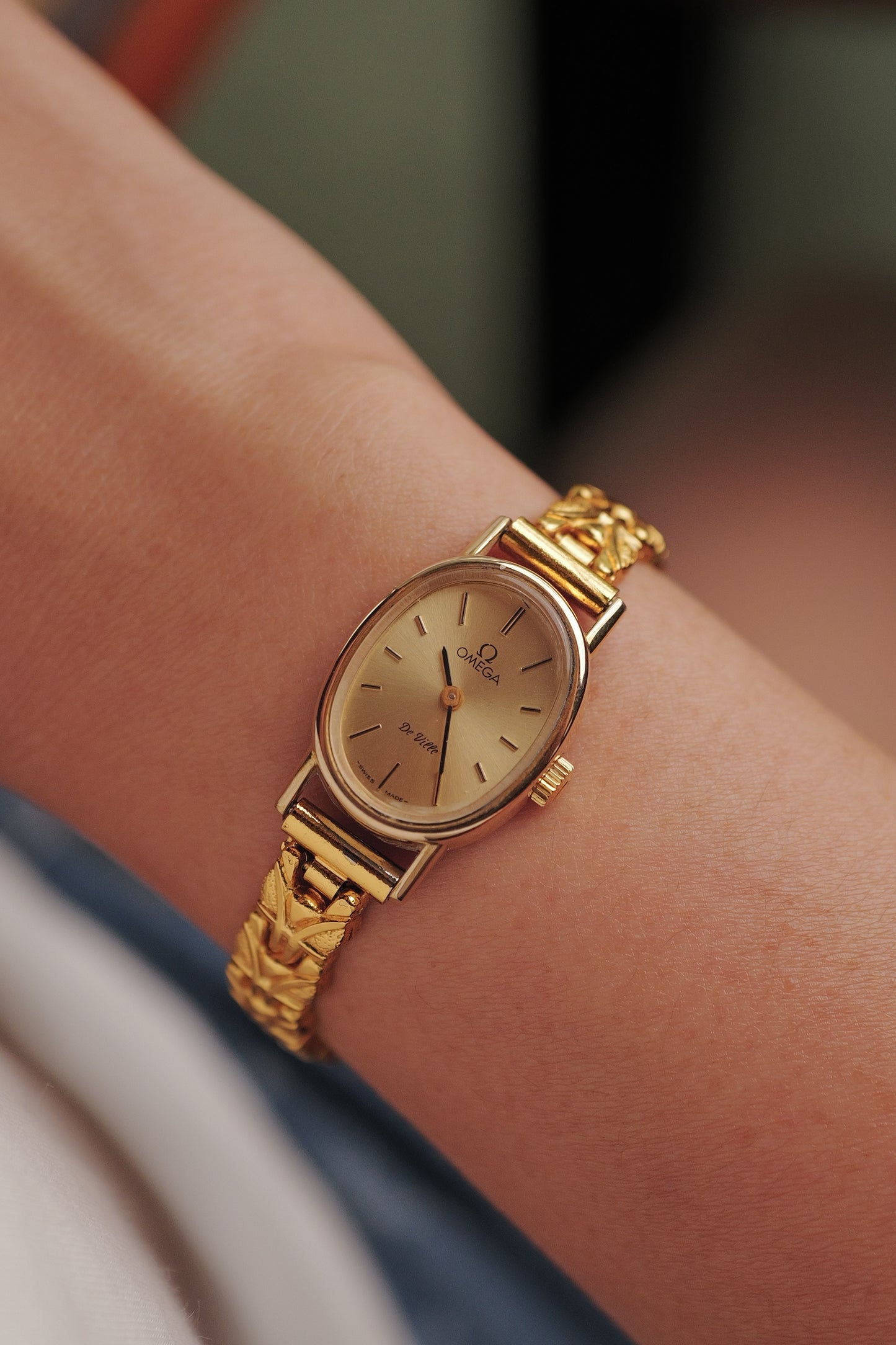 Ladies' Omega Mini Ellipse De-ville with custom bracelet ref 511.0553