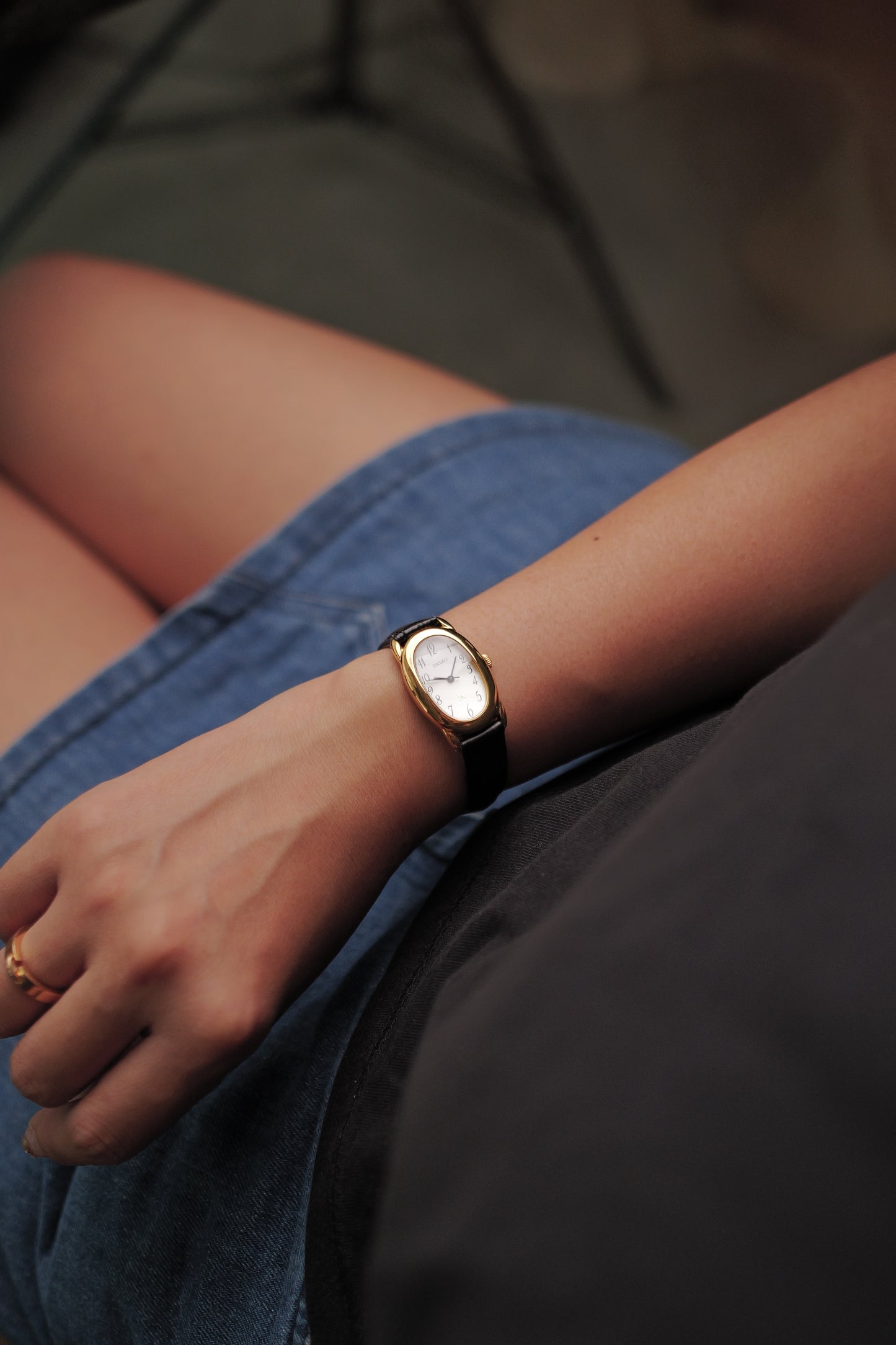 Seiko Ladies "Baignoire" Gold Circa. 1995