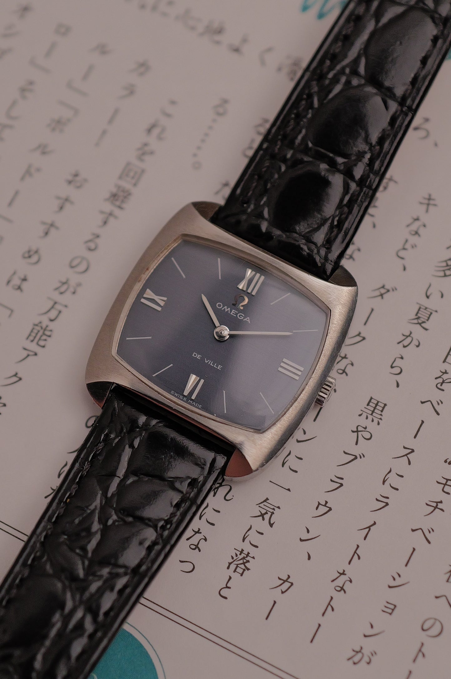 Omega De-ville "Cushion' Linen Dial Circa. 1970s