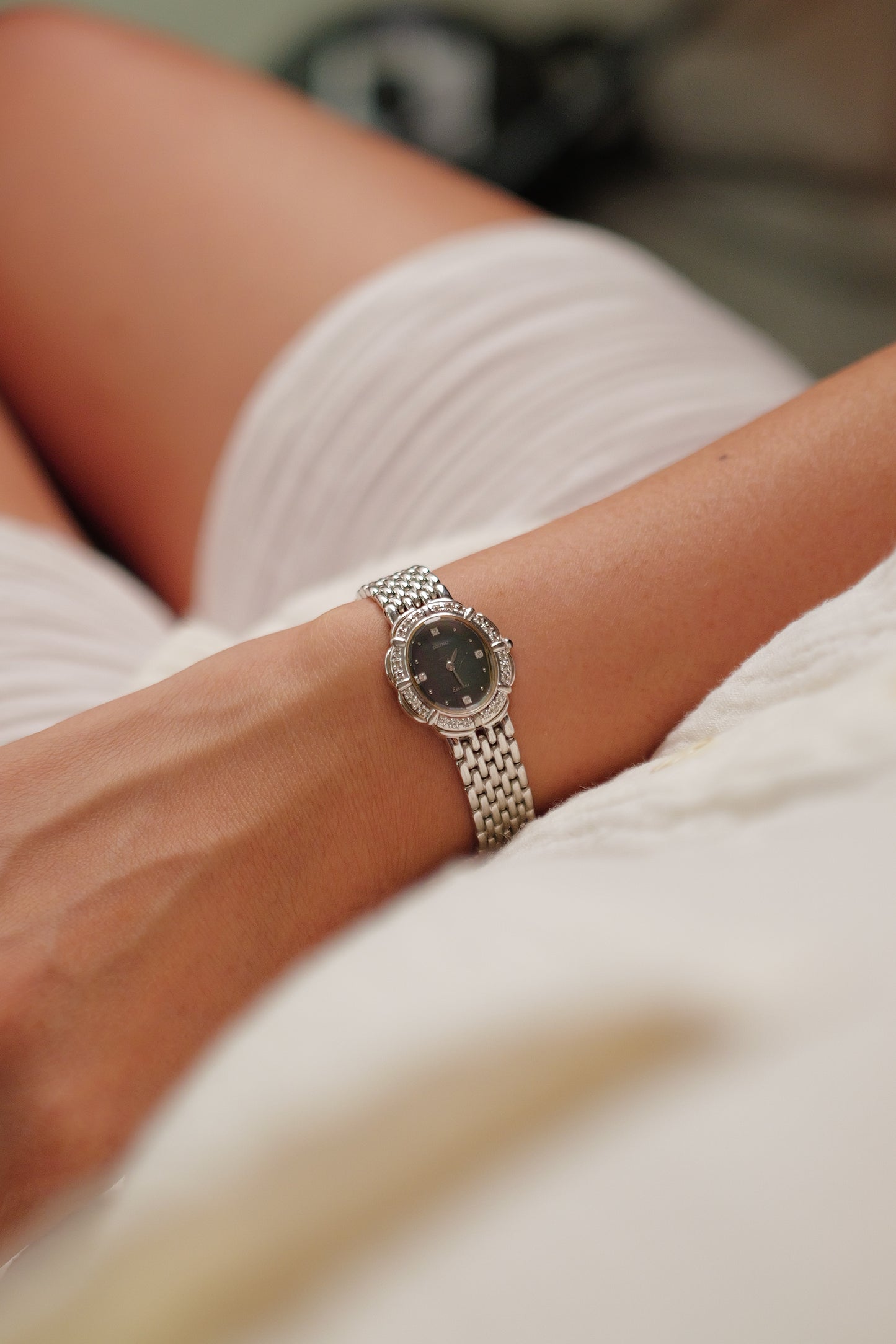 Seiko Exceline "Diamond petals" Mother of pearl circa. 1990