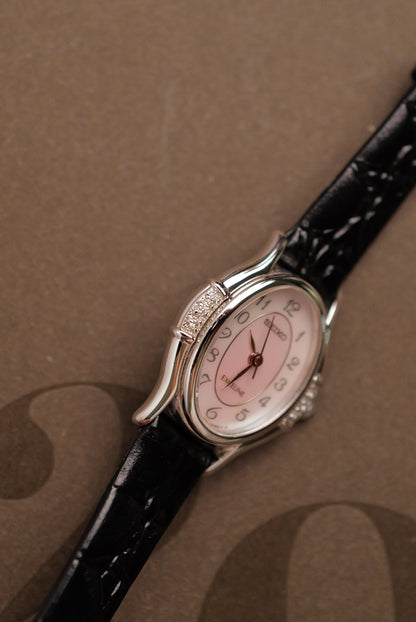 Seiko Exceline "Pink" Mother of Pearl Diamond Bezel Circa. 1992