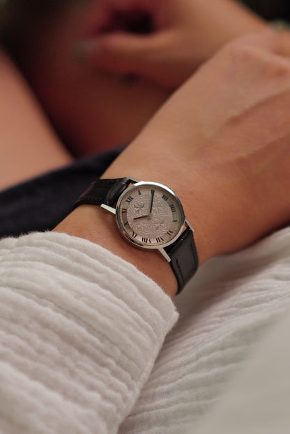 Omege De-ville "Floral Silver steel" Circa. 1970s