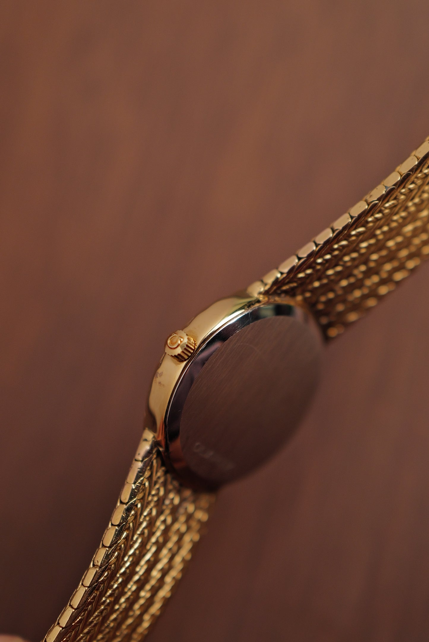 Omega De-ville "waffle" integrated bracelet circa. 1980s