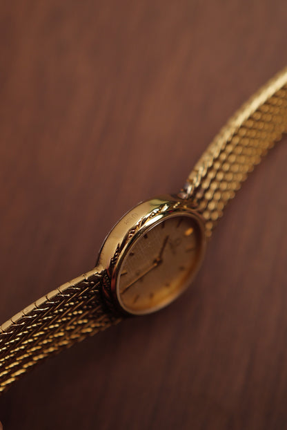 Omega De-ville "waffle" integrated bracelet circa. 1980s