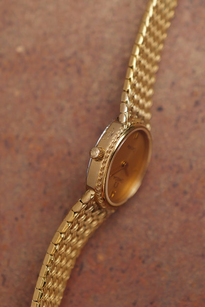 Omega de-ville "mini oval" Linen dial Integrated bracelet