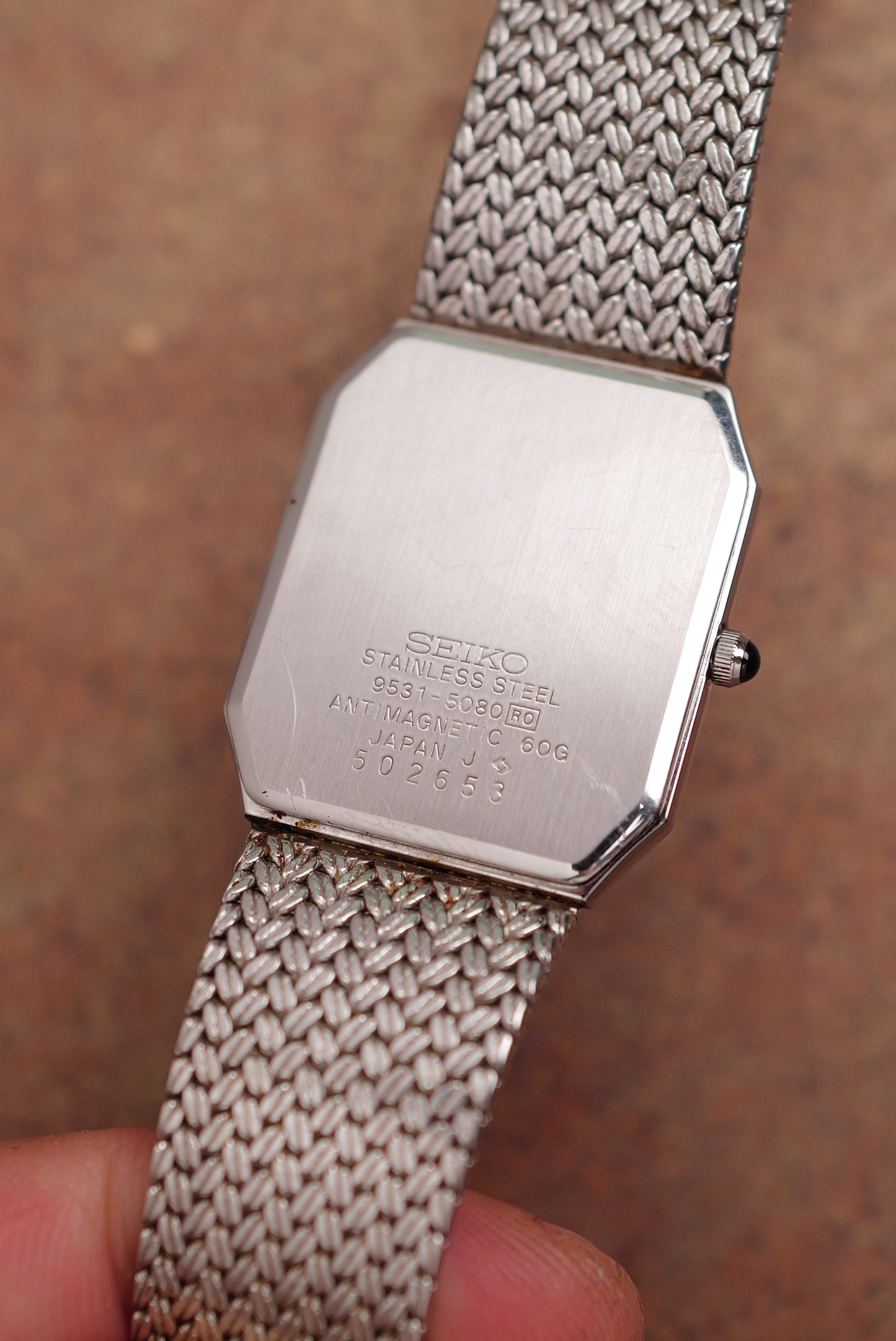 Seiko Dolce integrated bracelet "Sunburst Blue" Circa. 1985