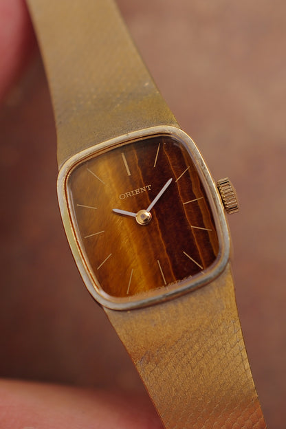 Orient "Tiger Eye" integrated Bracelet NOS circa. 1970s