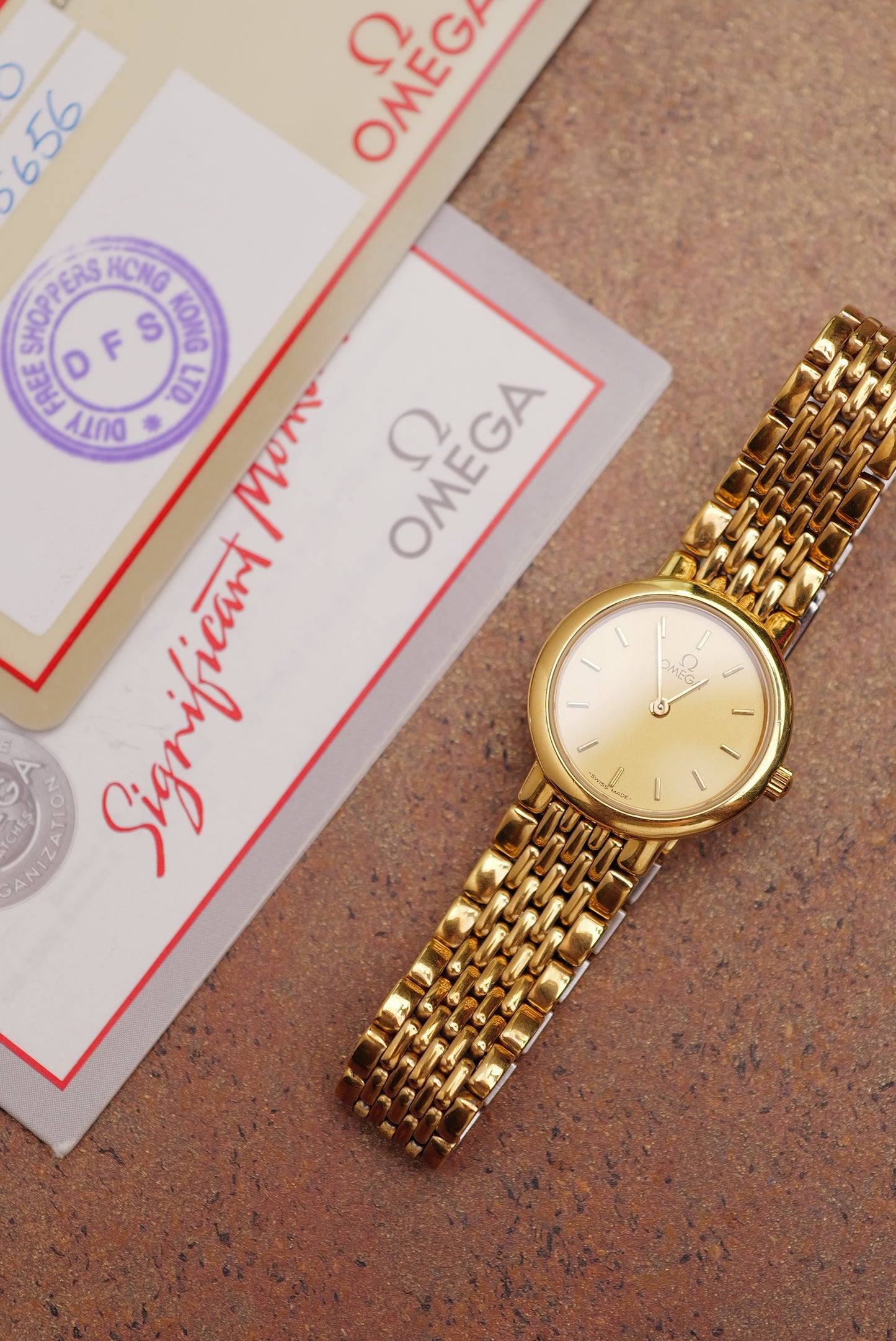 Ladies Omega De-ville "Golden" Circa. 1992 w/ papers