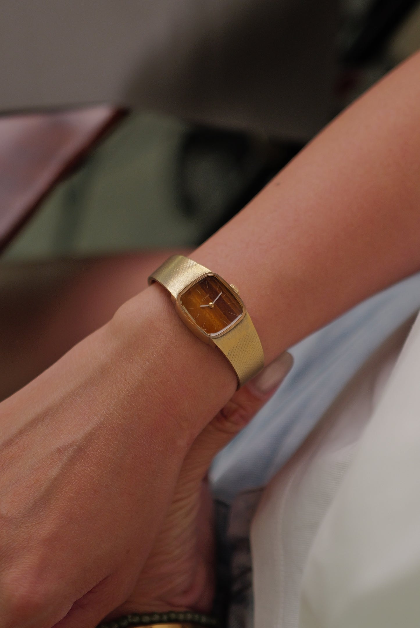 Orient "Tiger Eye" integrated Bracelet NOS circa. 1970s