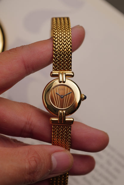 Cartier Colisee "Golden Mesh" Quartz Circa. 1980s