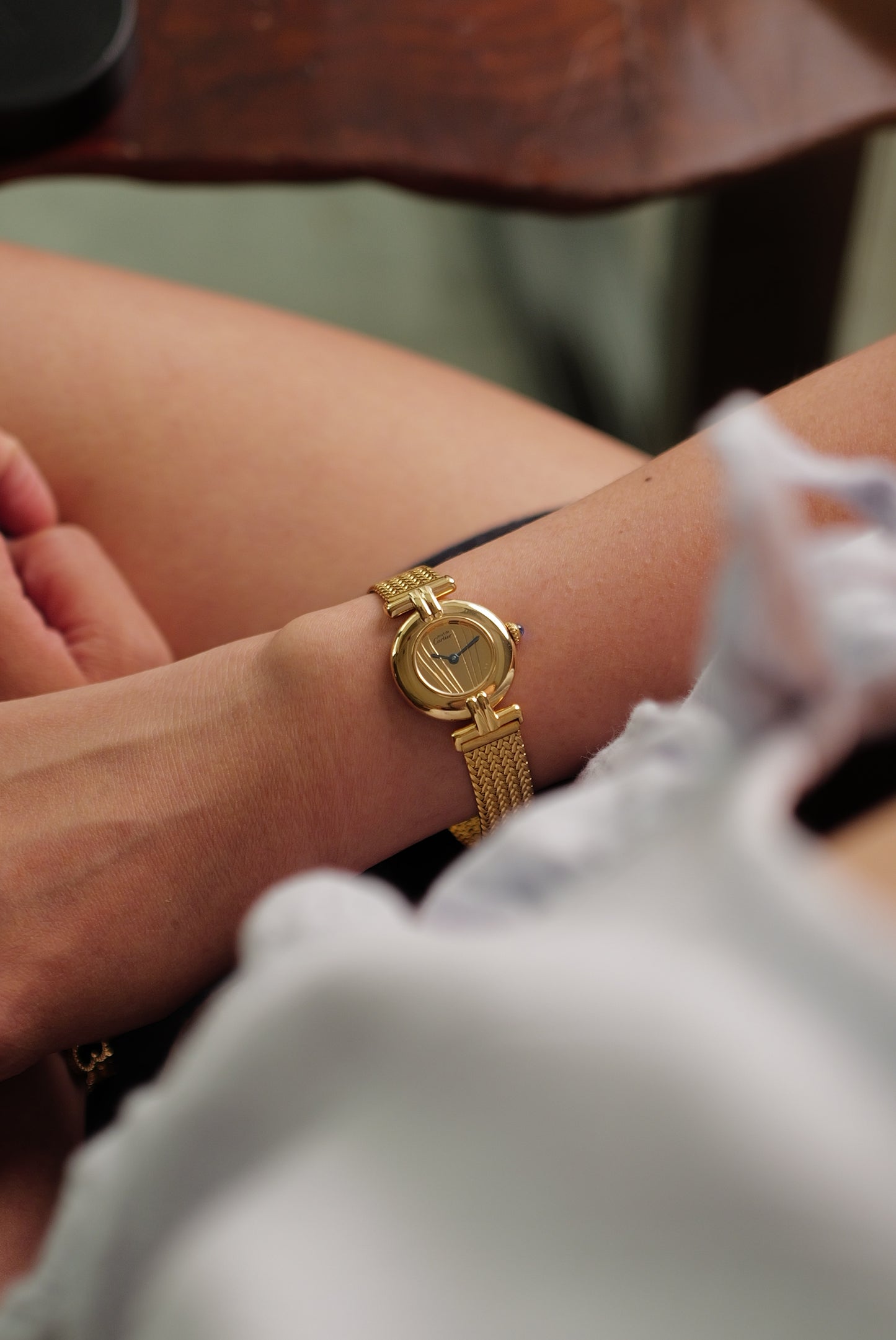 Cartier Colisee "Golden Mesh" Quartz Circa. 1980s