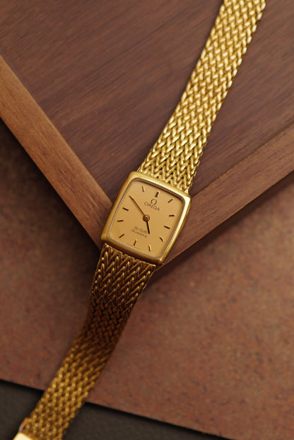 omega de-ville integratred bracelet circa. 1980s