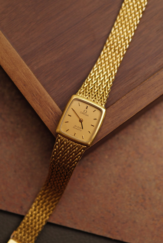 omega de-ville integratred bracelet circa. 1980s