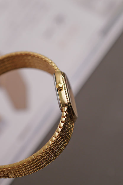 omega De-ville "waffle" Integrated Bracelet Circa. 1980s