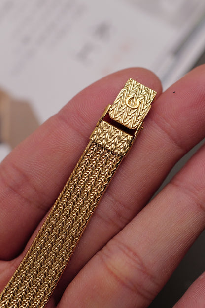omega De-ville "waffle" Integrated Bracelet Circa. 1980s