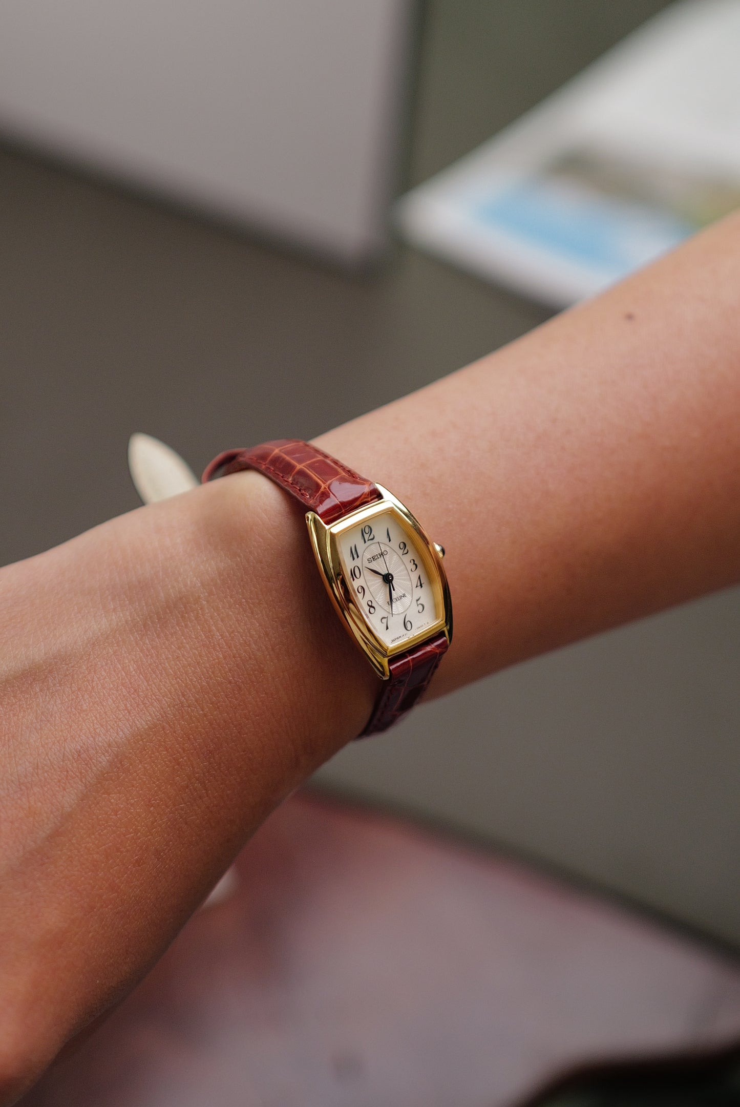 Seiko Exceline "Tonneau Guilloche" Circa. 1993