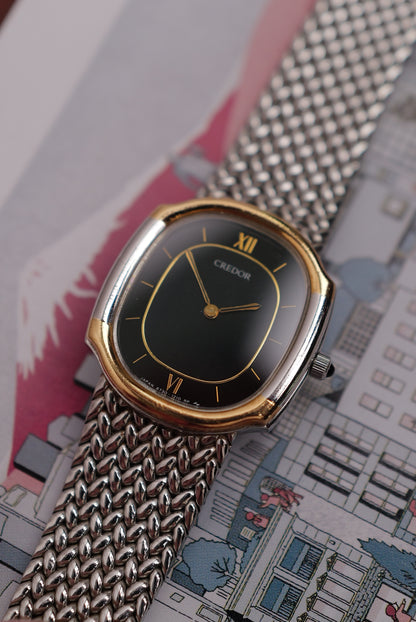 Credor Ladies Green Tiger eye Stone dial Circa. 1995