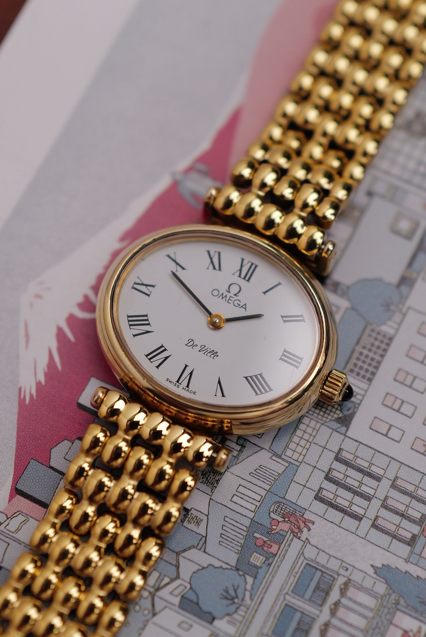 Omega De-ville Oval w/ Custom bracelet circa. 1980s