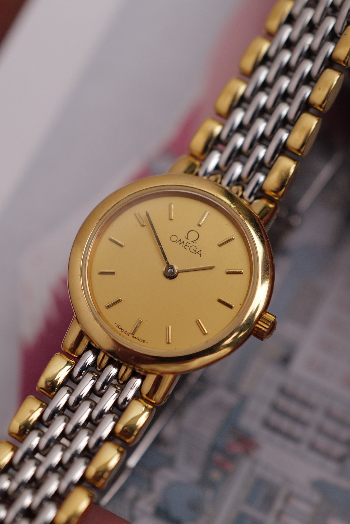 Ladies Omega De-ville "Multi-link 2 tone" Circa. 1991