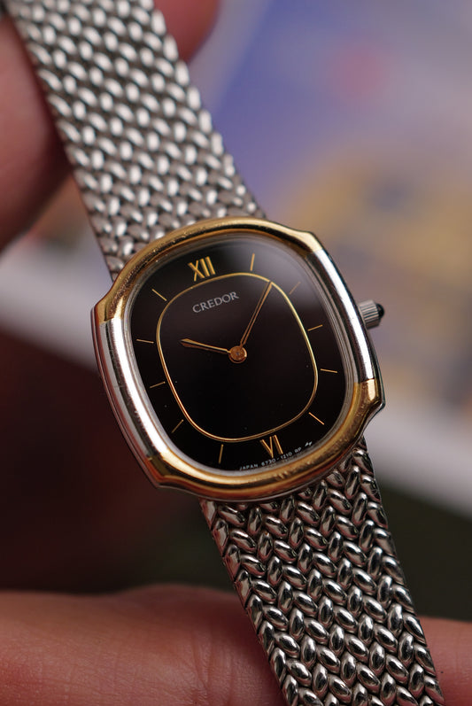 Credor Ladies Green Tiger eye Stone dial Circa. 1995