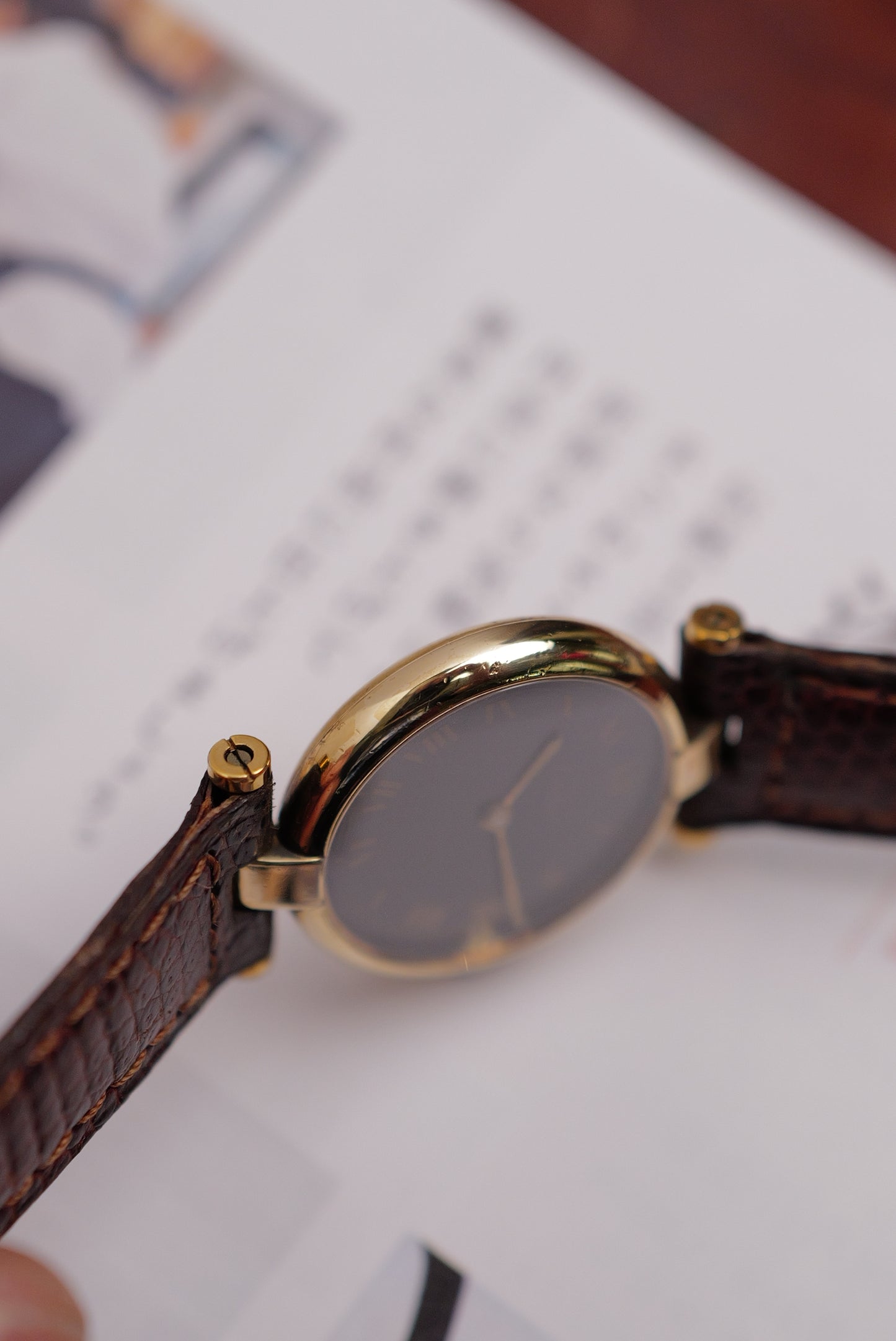 Cartier Vendome "wood grain Spider " Lacquer SM Full set