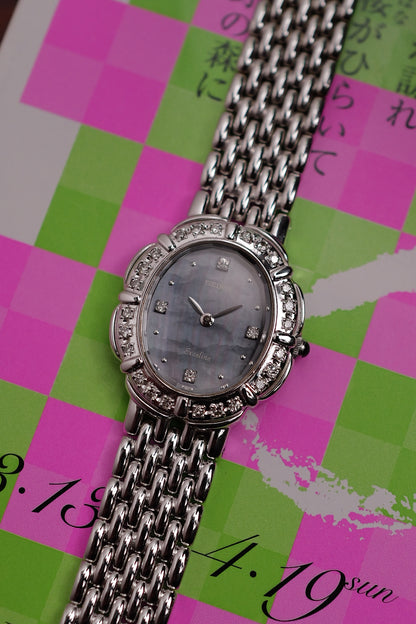 Seiko Exceline "Diamond petals" Mother of pearl circa. 1990